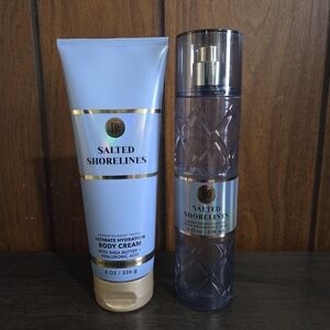 Bath & Body Works Salted Shorelines Body Cream & Mist Duo
